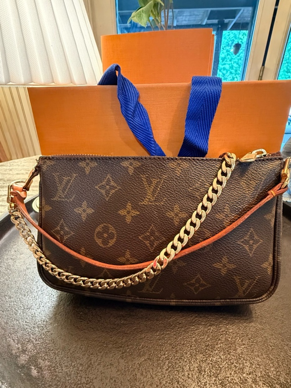 Authentic Louis Vuitton Pochette bag, monogram LV!
